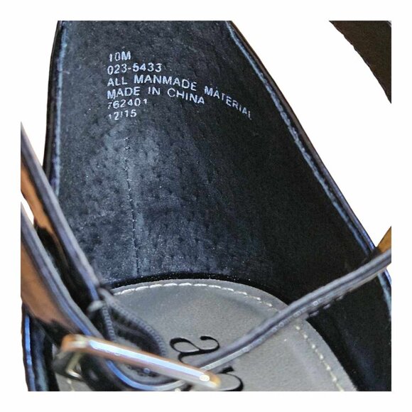 New a.n.a Black Ana Zita Ankle Strap Open Toe High Heels Size 10 Medium - Picture 9 of 9